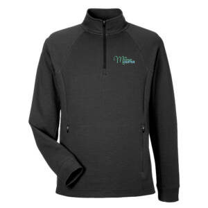 Mini Movement North End Men’s Rhythm Waffle Quarter Zip Pullover – Black