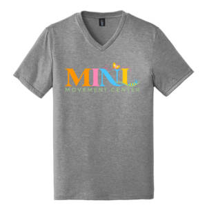 Mini Movement District Made Mens Perfect Tri V Neck Tee – GreyFrostWhite