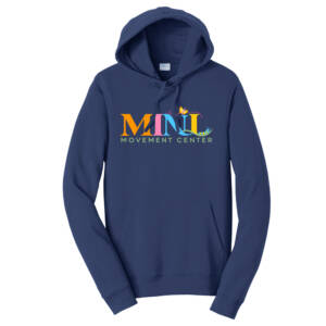 Mini Movement Unisex Fan Favorite Fleece Pullover Hooded Sweatshirt -Navy