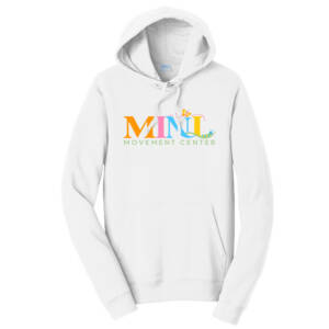 Mini Movement Unisex Fan Favorite Fleece Pullover Hooded Sweatshirt – White