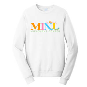 Mini Movement Unisex Fan Favorite Crew Sweatshirt – White
