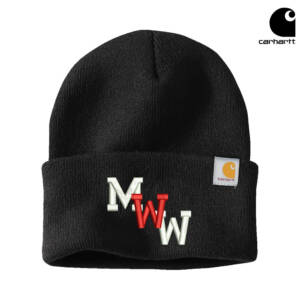Maq Women Wrestling Carhartt  Acrylic Watch Cap 2.0 beanie stocking cap with cuff – BlackWhiteCarhartt