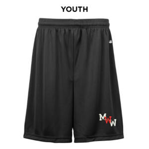 Maq Women Wrestling Badger B Core YOUTH 6 Inch Short – Black