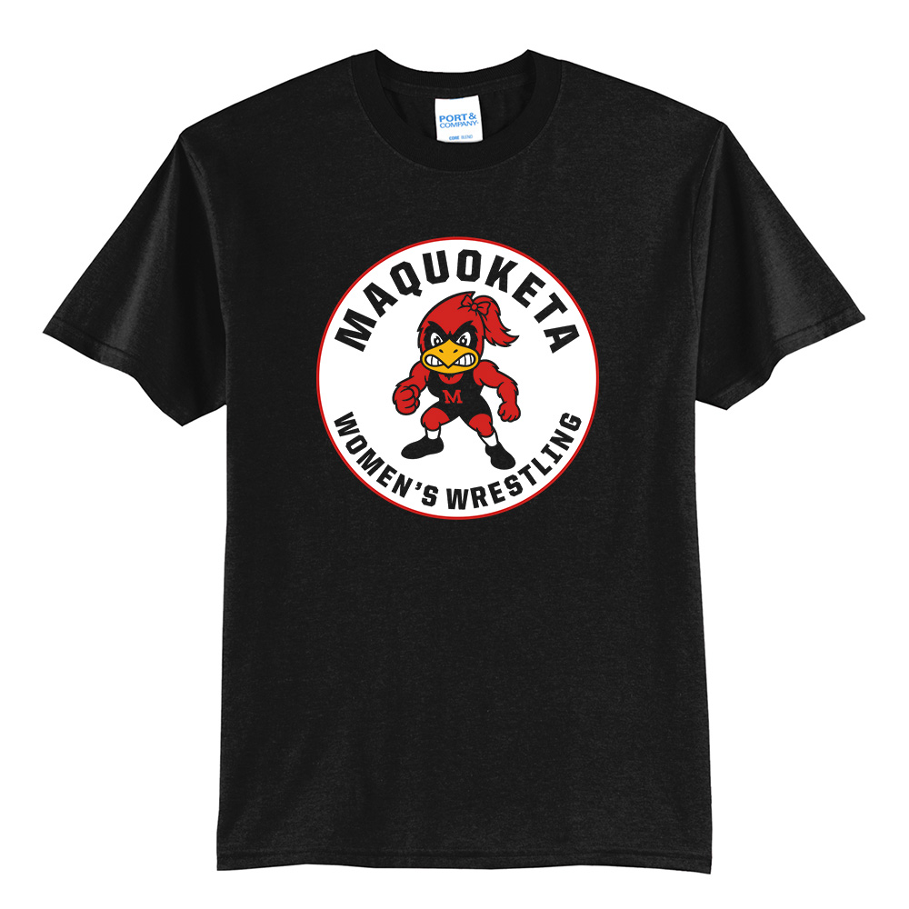 Maq Women Wrestling Unisex Short Sleeve T Shirt -Black