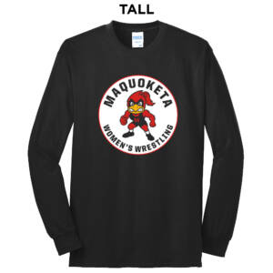 Maq Women Wrestling  Tall Long Sleeve Core Blend T Shirt -Black