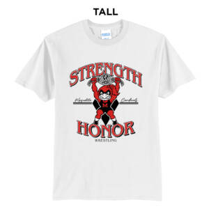Maq Women Wrestling Tall Short Sleeve T Shirts – White