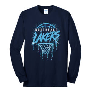 Lakers BB Unisex Long Sleeve Core Blend T Shirt – Navy
