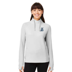 Lakers BB North End Women’s Rhythm Waffle Cross Neck Pullover – Platinum