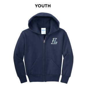 Lakers BB  Youth core fleece full zip hooded sweatshirt – Navy