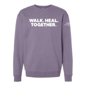 Nestle Purple Leash Project Independent Trading Co Unisex Heavyweight Crewneck Sweatshirt