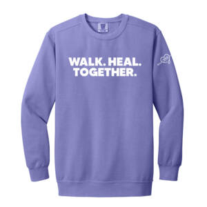 Nestle Purple Leash Project Comfort Colors Garment-Dyed Fleece Crew Unisex-Violet