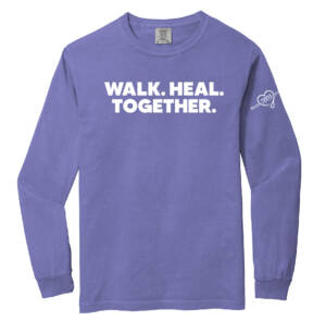 Nestle Purple Leash Project Comfort Colors Heavyweight Ring Spun Long Sleeve Tee Unisex-Violet