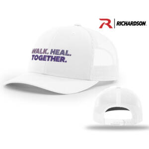 Nestle Purple Leash Project Richardson Pro Crown Mesh Back Adjustable back cap Solid-White