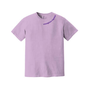 Nestle Purple Leash Project Comfort Colors Unisex Pigment Dyed Short Sleeve Shirt-Orchid (embroidery)