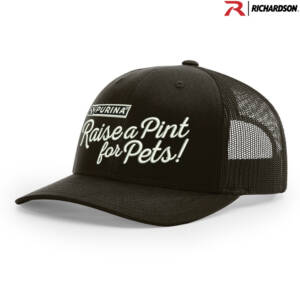 Nestle Raise a Pint for Pets Richardson Pro Crown Mesh Back solid color Adjustable back cap – Coffee