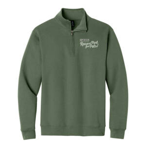 Nestle Raise a Pint for Pets Gildan Unisex Heavy Blend 1/4 Zip Sweatshirt – MilitaryGreen