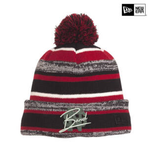 NS Band New Era Sideline Beanie stocking cap-Black/Scarlet