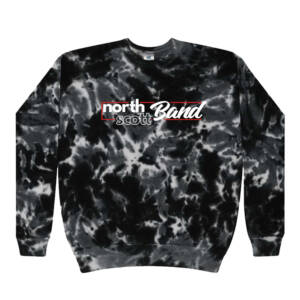 NS Band Unisex Tie Dye Fleece Crewneck Sweatshirt-Multi Black