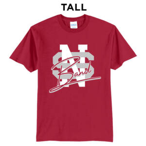 NS Band  Tall Core Blend short Sleeve T Shirts – Red