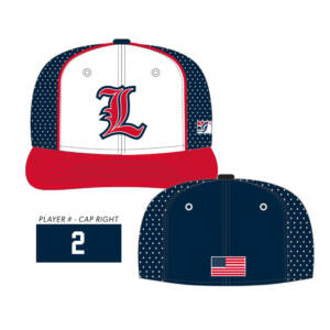 03. North Scott Baseball The Game Perforated GameChanger Cap with Piping-White, Red, Blue
