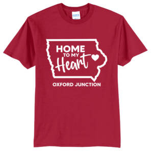 Oxford Junction Unisex Short Sleeve Tee-Red