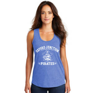 Oxford Junction District Made Ladies Perfect Tri Racerback Tank-Royal