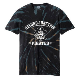 Oxford Junction Unisex Essential Tie-Dye Tee-Black Galaxy Spiral