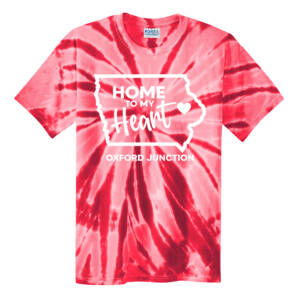 Oxford Junction Unisex  Essential Tie-Dye Tee-Red