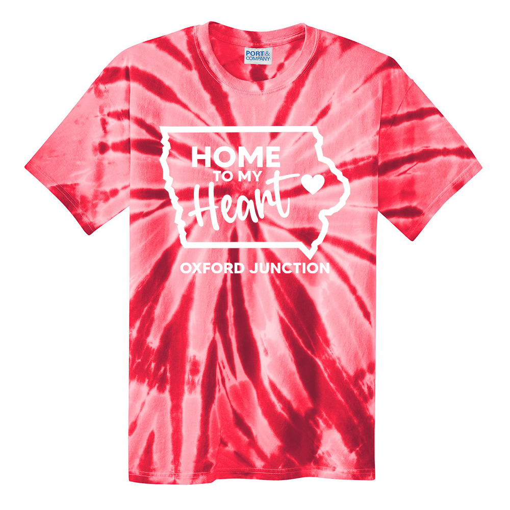 Oxford Junction Unisex Essential Tie-Dye Tee-Red
