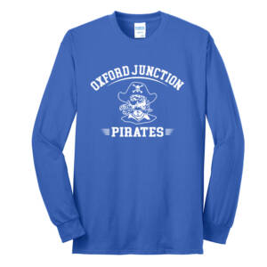 Oxford Junction Unisex Cotton Long Sleeve Tee-Royal