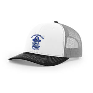 Oxford Junction Richardson Pro Crown Mesh Back Adjustable back cap Tri Color-White/Aluminum/Black