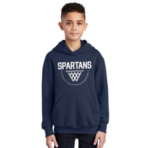 PV Girls Basketball  Youth Hooded Sweatshirt – Navy