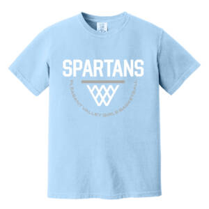 PV Girls Basketball Comfort Colors Unisex Pigment Dyed Short Sleeve Shirt – Hydrangea