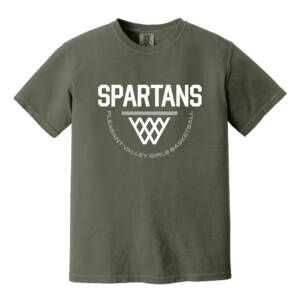 PV Girls Basketball Comfort Colors Pigment Dyed Short Sleeve Shirt – Moss