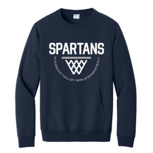 PV Girls Basketball Unisex Core Fleece Crewneck Pocket Sweatshirt – TrueNavy