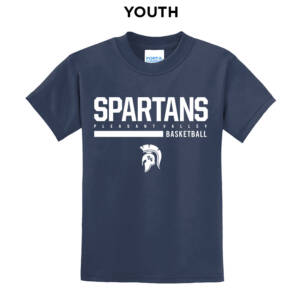 PV Girls Basketball Youth Short Sleeve T Shirt – Navy