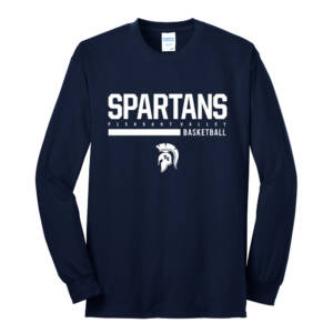 PV Girls Basketball Unisex Long Sleeve Core Blend T Shirt – Navy