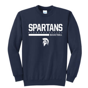 PV Girls Basketball Unisex Core Fleece Crewneck Sweatshirt – Navy