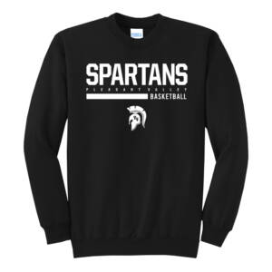 PV Girls Basketball Unisex Core Fleece Crewneck Sweatshirt – Black