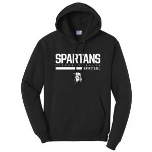 PV Girls Basketball Unisex Classic Core weight Cozy Pullover Hooded Sweatshirt – JetBlack