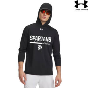 PV Girls Basketball Under Armour Mens Team Vanish Performance Hoodie – Black