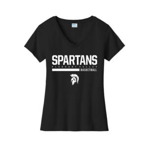 PV Girls Basketball Ladies Fan Favorite V Neck Tee – JetBlack