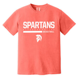 PV Girls Basketball Comfort Colors Unisex Pigment Dyed Short Sleeve Shirt – NeonRedOrange