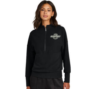 PV Girls Basketball Mercer Mettle Women’s Linear Texture 1/4 Zip – DeepBlack