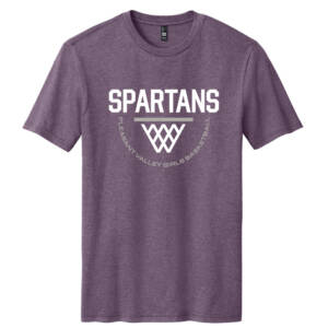 PV Girls Basketball District Perfect Blend CVC Tee-Heathered Eggplant