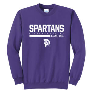 PV Girls Basketball Unisex Fleece Crewneck Sweatshirt-Purple