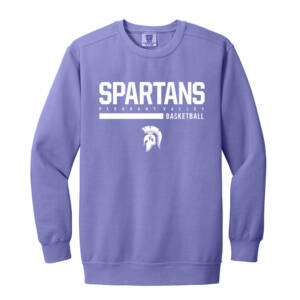PV Girls Basketball Comfort Colors Garment-Dyed Fleece Crew-Violet