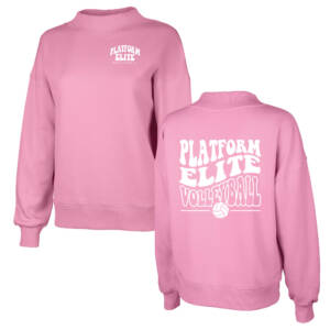 Platform Elite VB Charles River Women’s Willow Mock Neck Sweatshirt – Pink