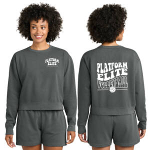 Platform Elite VB Comfort Colors Women’s Mid Length Crewneck Sweatshirt – Pepper