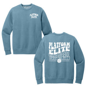 Platform Elite VB Unisex District Wash Fleece Crew – DuskBlue